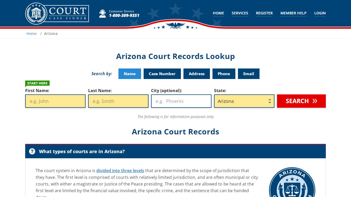 Arizona Court Records Lookup - AZ Court Case Search